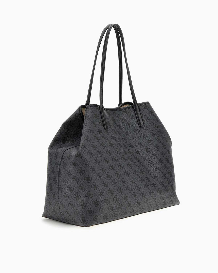 Guess Victtoria Large Monogram Omuz Çantası Coal Logo