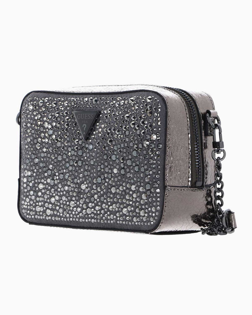 Guess Lua Mini Taşlı Çapraz Askılı Çanta Pewter