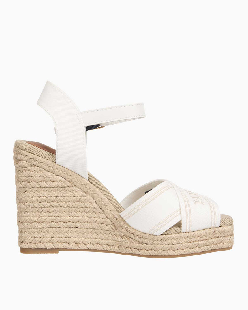 Tommy Hilfiger Wedge Espadrilles High Wedge Terlik Ecru