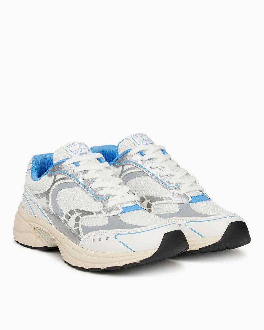 Tommy Hilfiger Arşiv 25 Kadın Sneaker Ecru/Copenhagen Blue