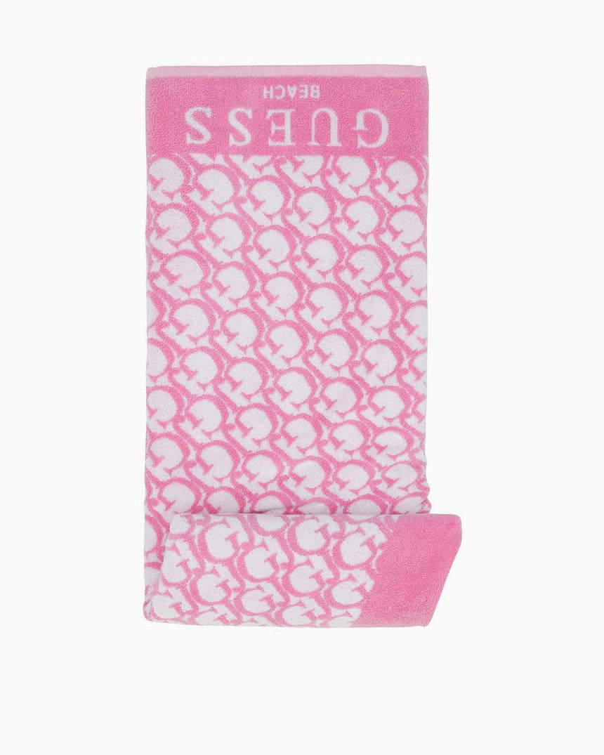 Guess Beach Towel Logolu Plaj Havlusu Gj Double Layer Pink