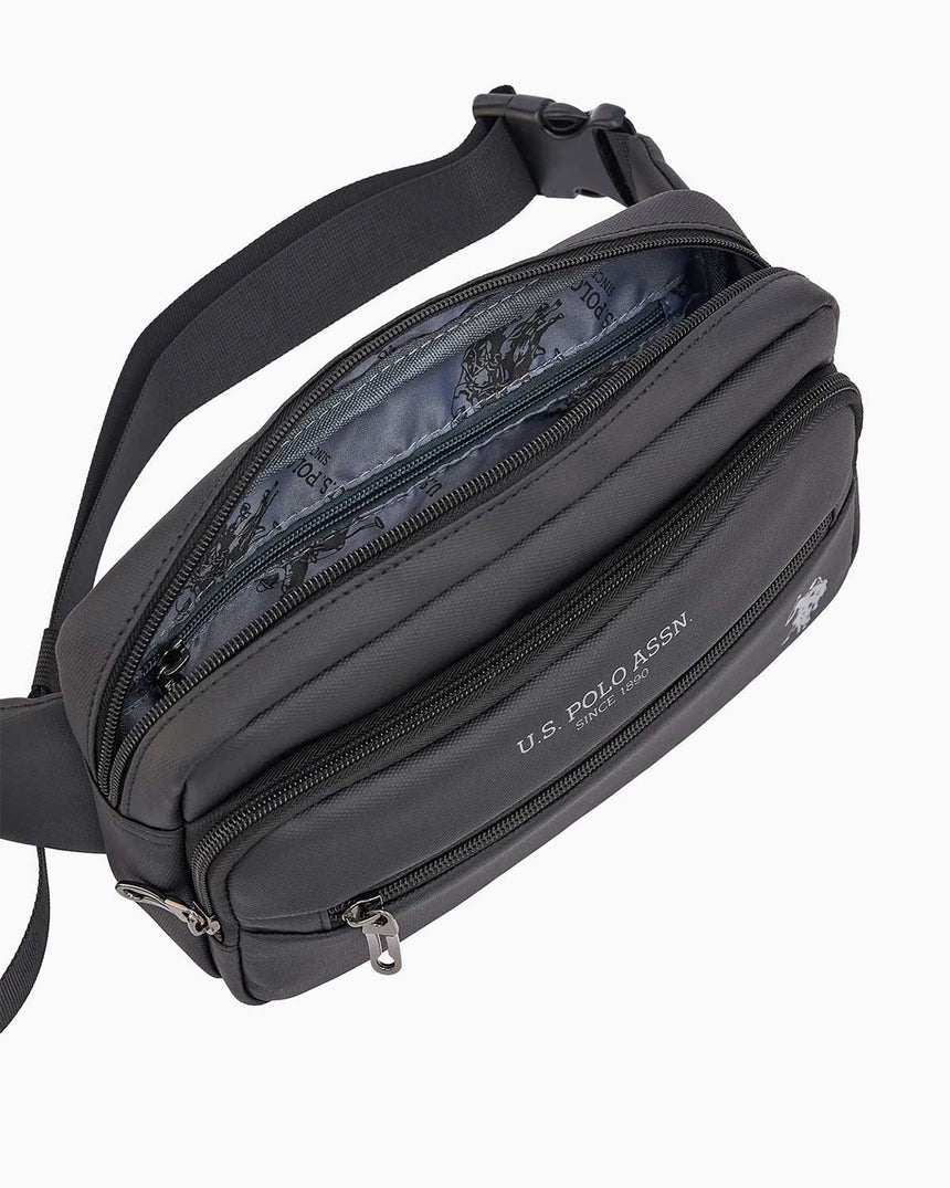Us Polo Assn Fermuar Detaylı Bel Çantası Siyah