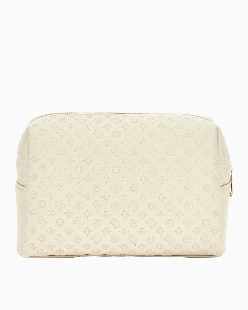 Guess Large Top Zip Portföy Çantası Ivory