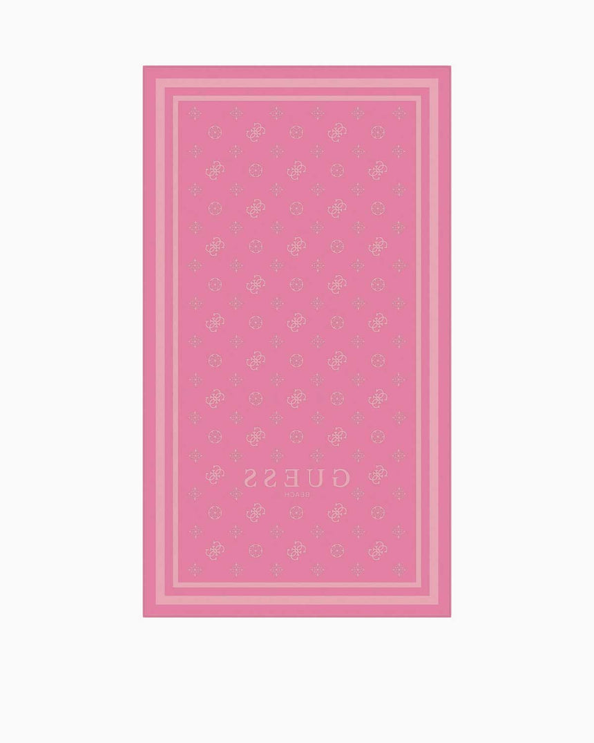 Guess Jacquard Logo Yazılı Havlu Peony Jacquard Pink