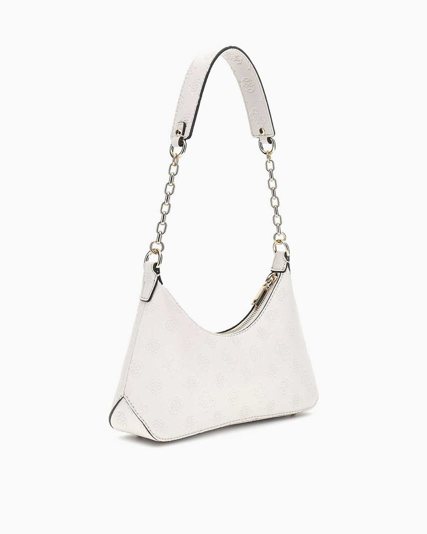 Guess Gerty Zincir Detaylı Omuz Çantası Off White