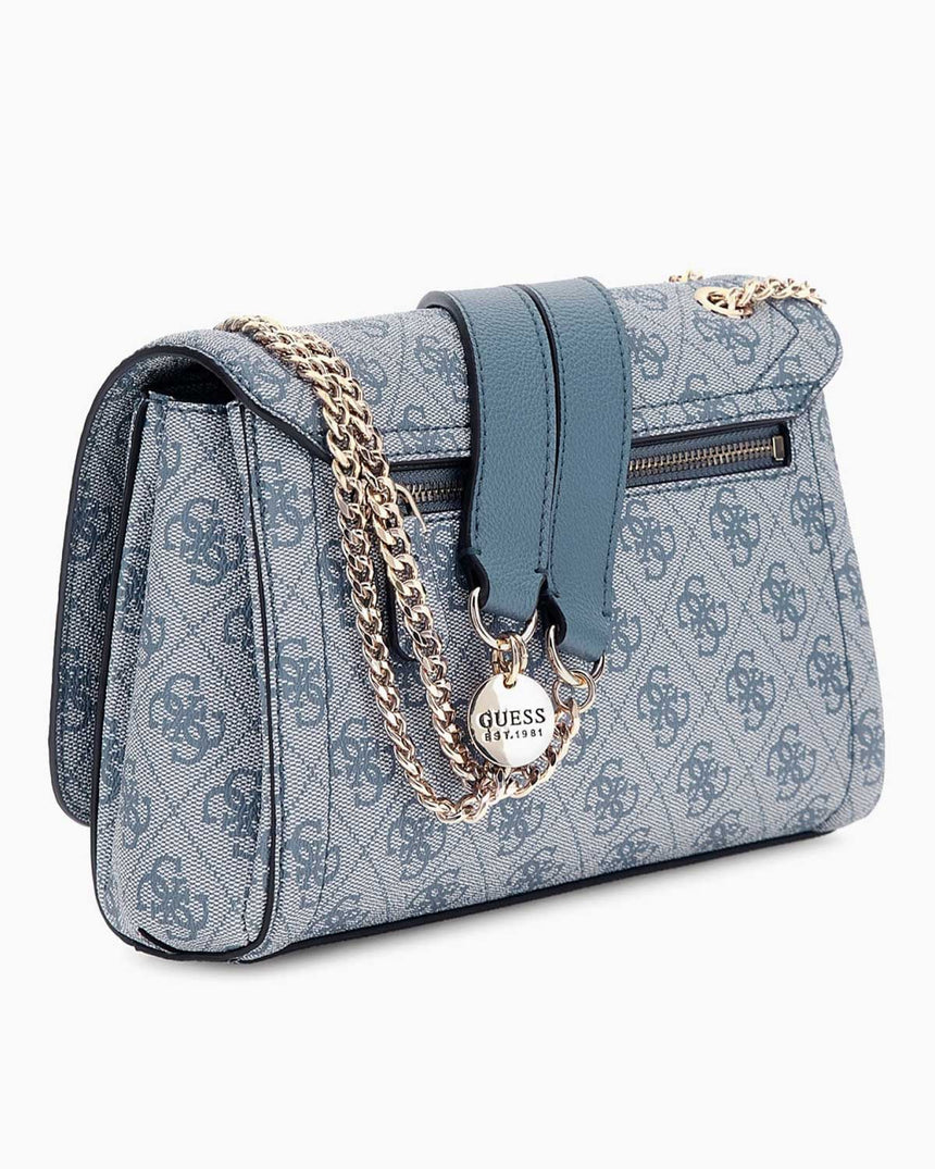 Guess Anadela Noelle II Kapaklı Kadın Omuz Çantası Slate Logo