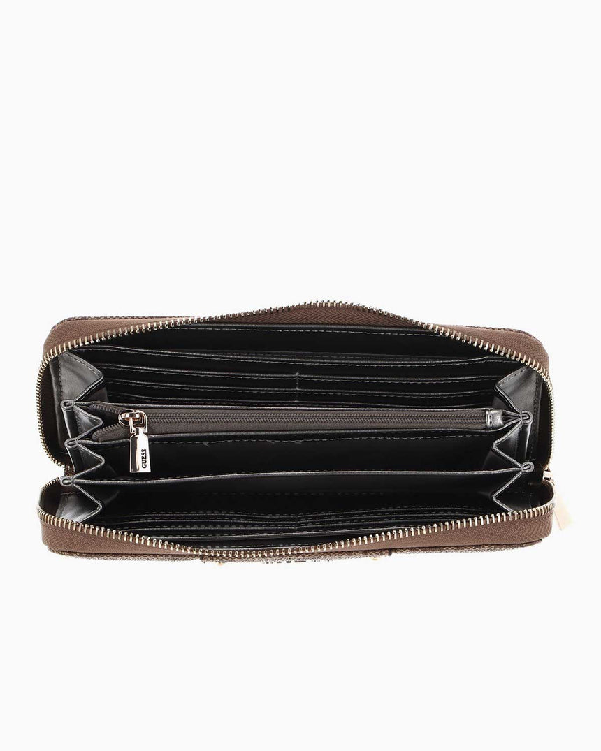 Guess Eco Brenton Monogram Cüzdan Latte Logo