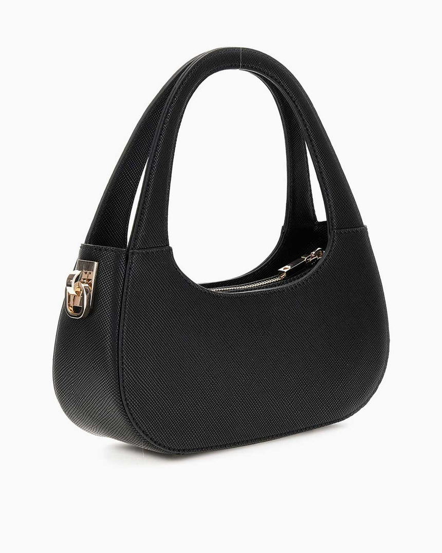 Guess Eco Jazlynn Hobo Uzun Askı Detaylı El Çantası Black