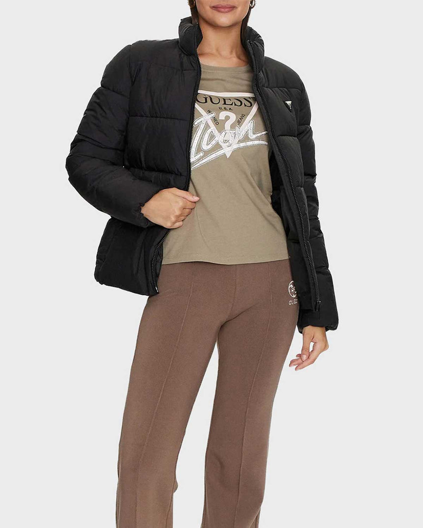 Guess New Claudia Kadın Aktif Hafif Şişme Mont Jet Black A996