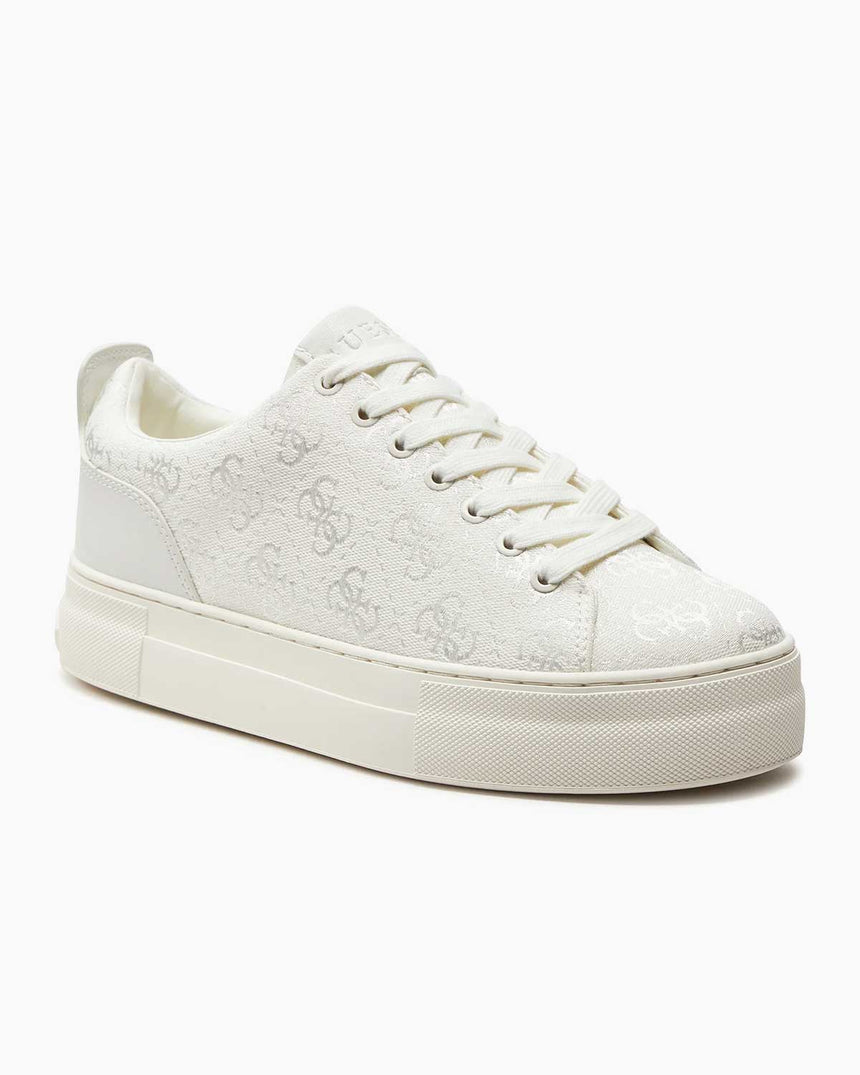 Guess Monogram Desenli Sneakers White