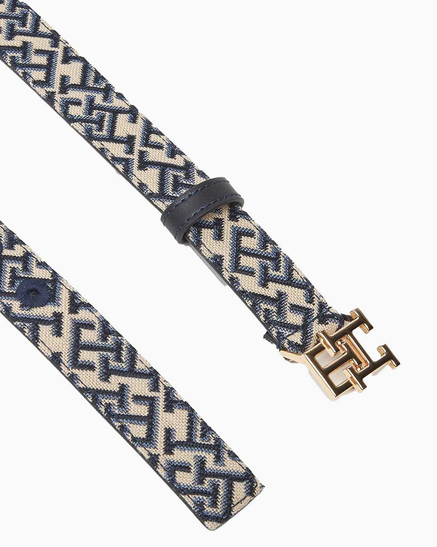 Tommy Hilfiger Jakarlı 25mm Kadın Kemer Space Blue
