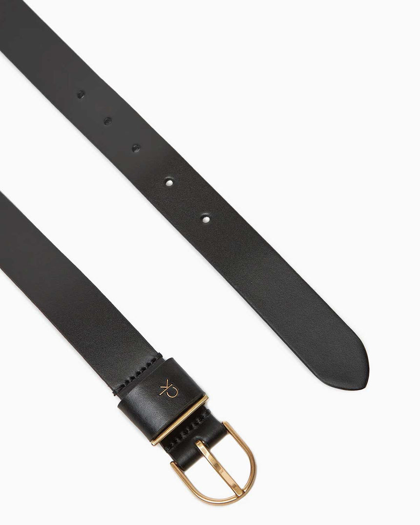 Calvin Klein Metal Yuvarlak Tokalı 25mm Kadın Kemer Black