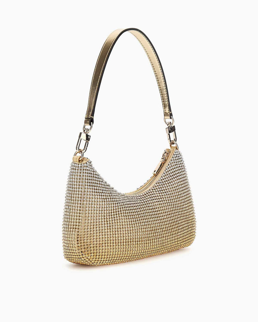 Guess Zalina Taşlı Omuz Çantası Gold