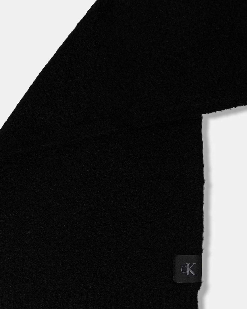 Calvin Klein Yama Logolu Erkek Atkı Black
