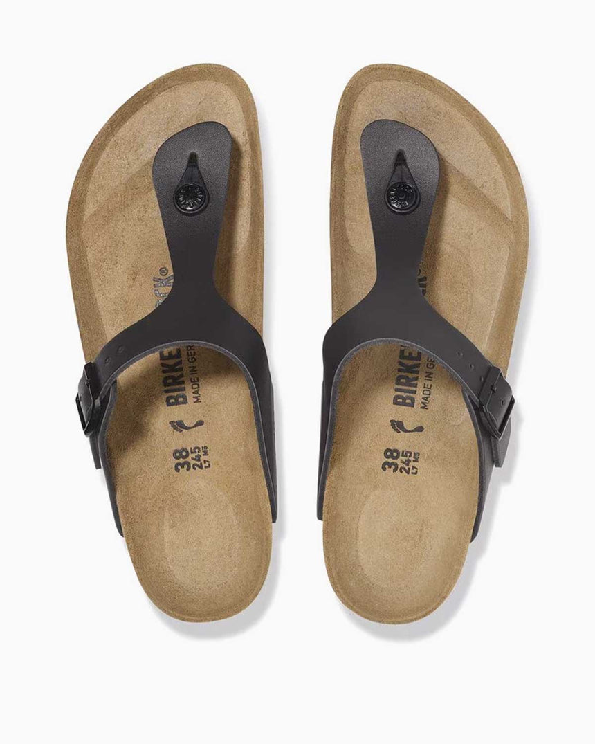 Birkenstock Gizeh Doğal Deri Terlik Black