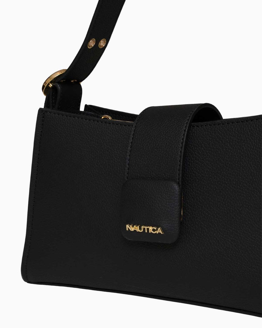 Nautica Logolu Omuz Çantası Siyah