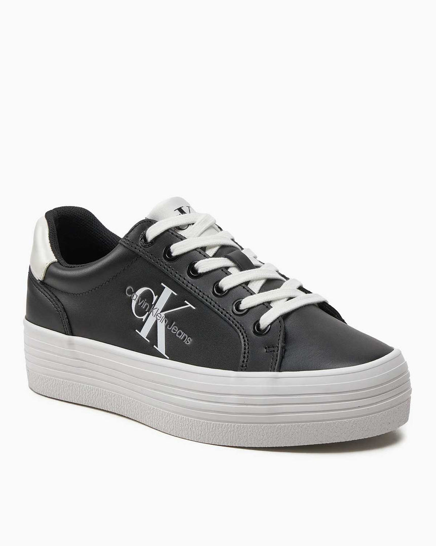Calvin Klein Flatform Lace Up Sneakers Black/Bright White