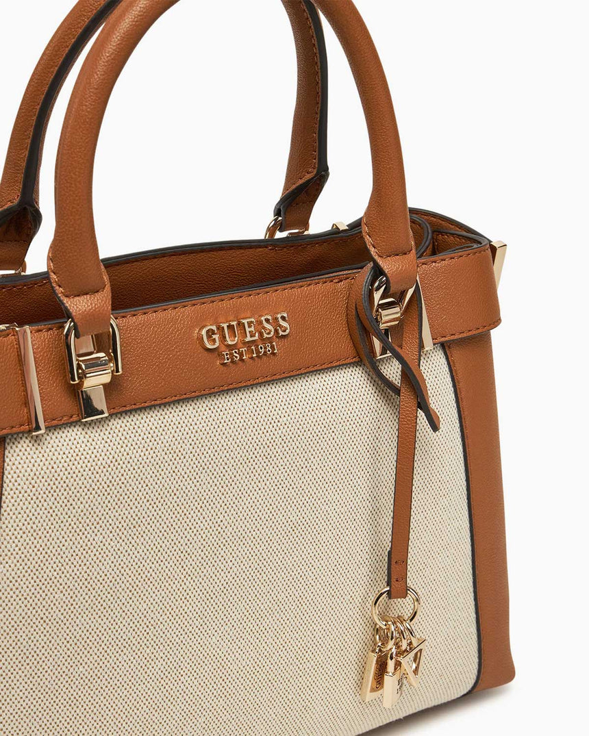 Guess Anadela Satchel El Çantası Natural Cognac