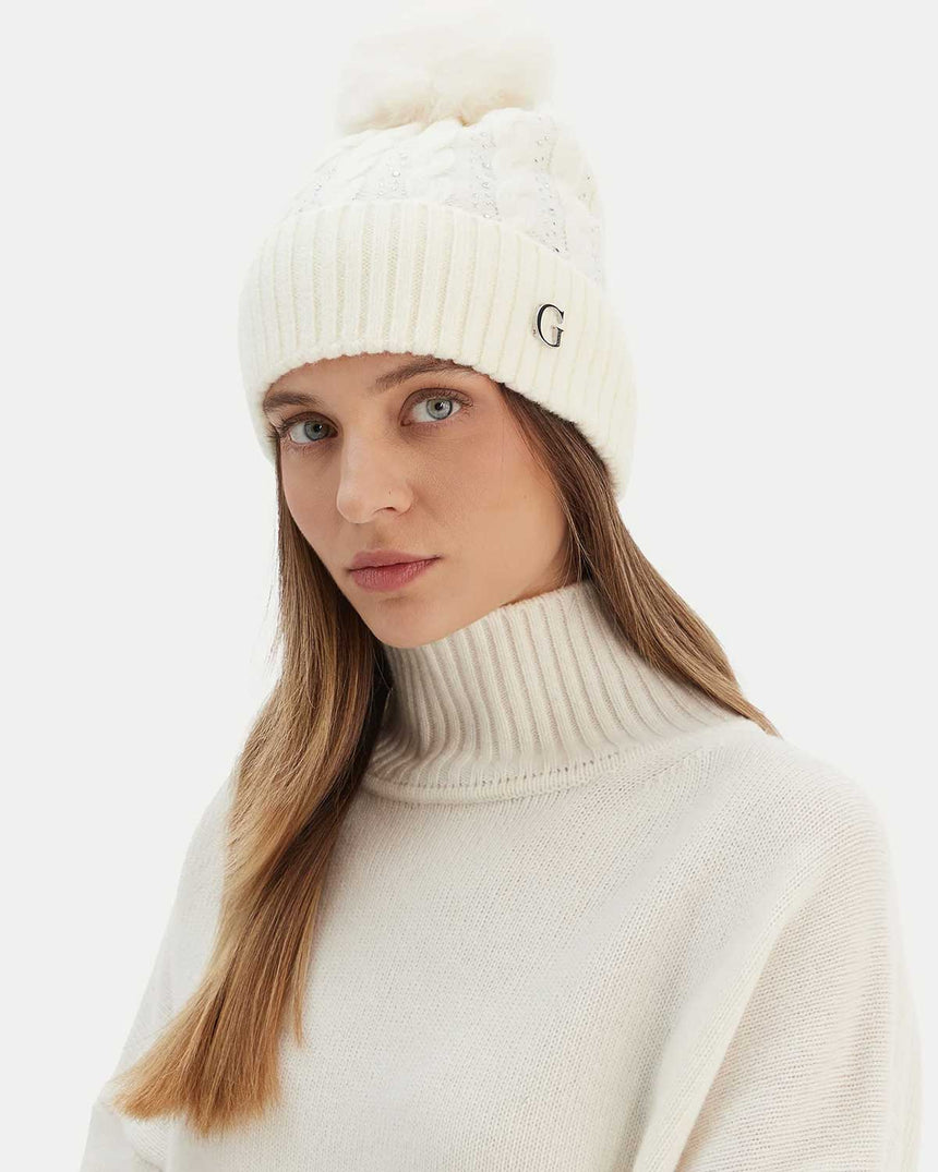 Guess Knittedd Kadın Bere White