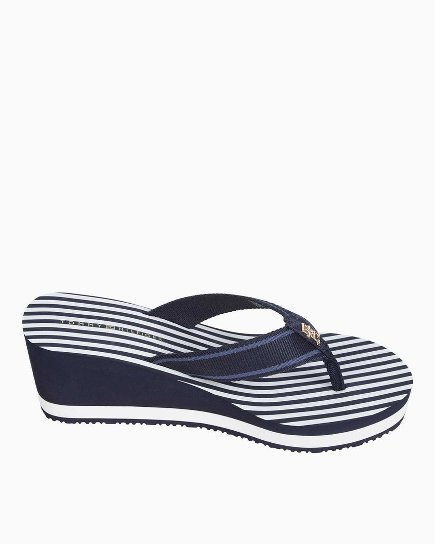 Tommy Hilfiger Stripes Wedge Beach Terlik Space Blue