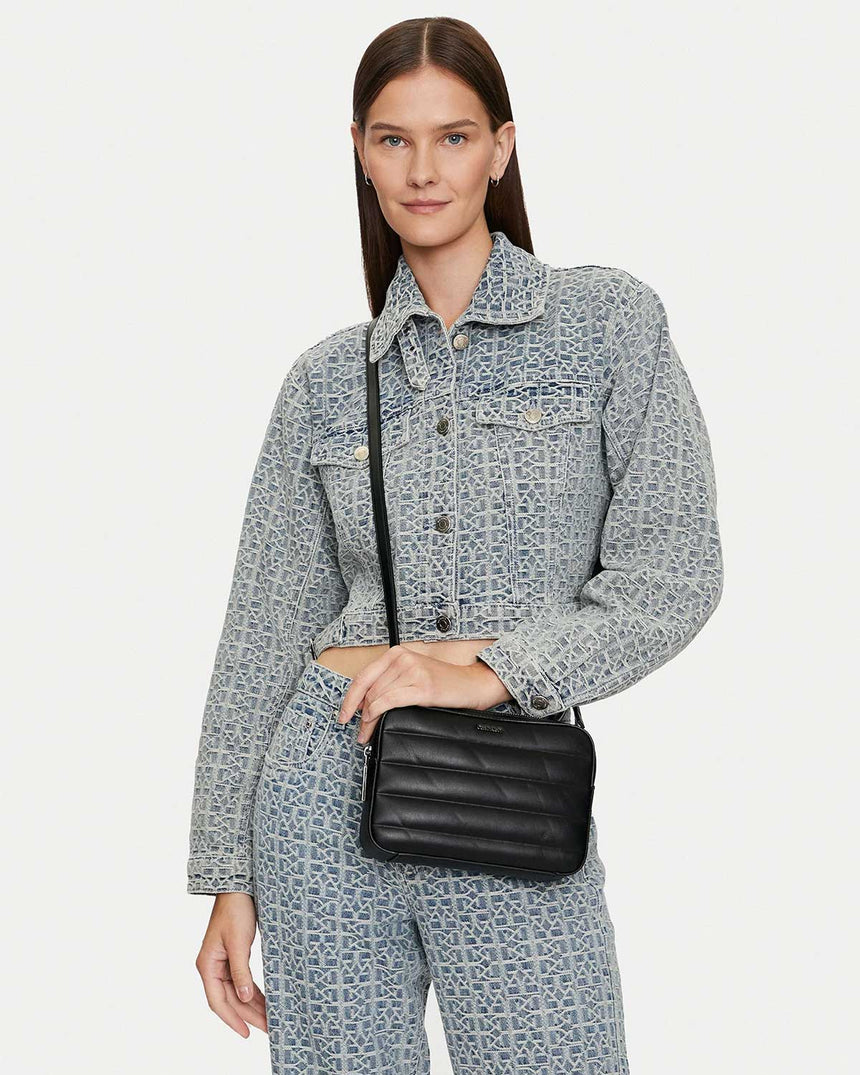 Calvin Klein Line Quilt Crossover Camera Bag CK Black