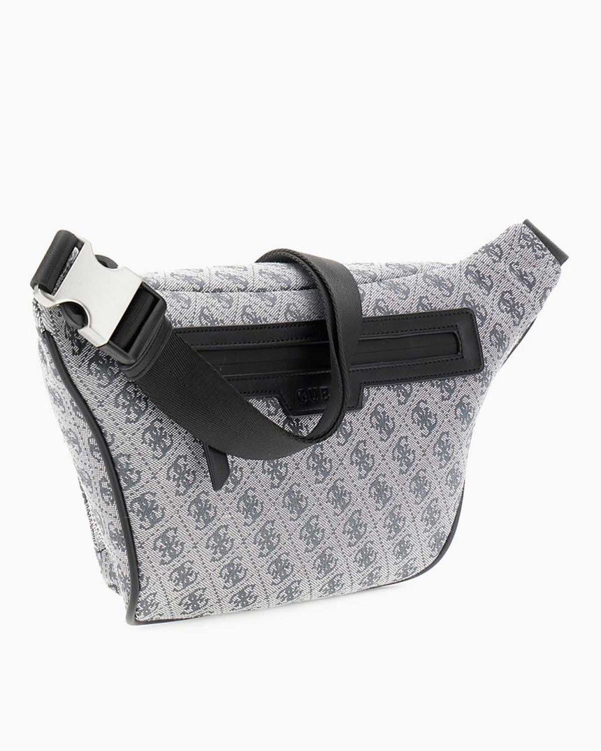 Guess Milano Maxi Monogram Bel Çantası Black/Grey