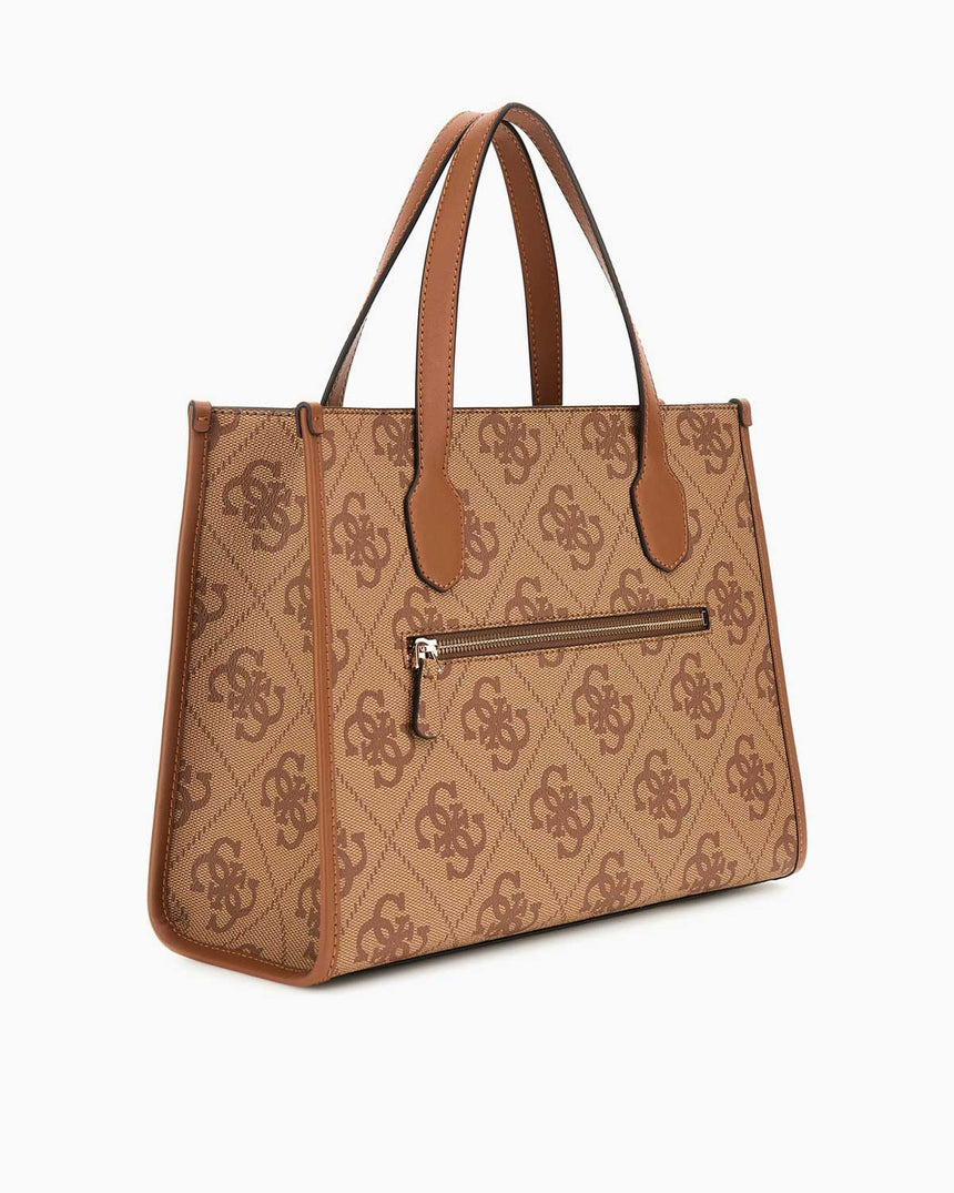 Guess Izzy Monogram El Çantası Latte Logo
