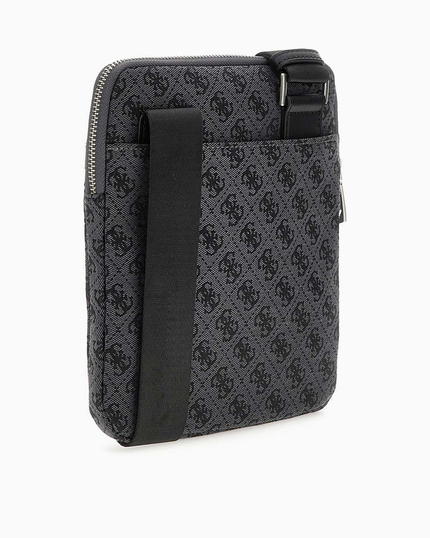 Guess Milano Monogram Çapraz Askılı Çanta Coal Black