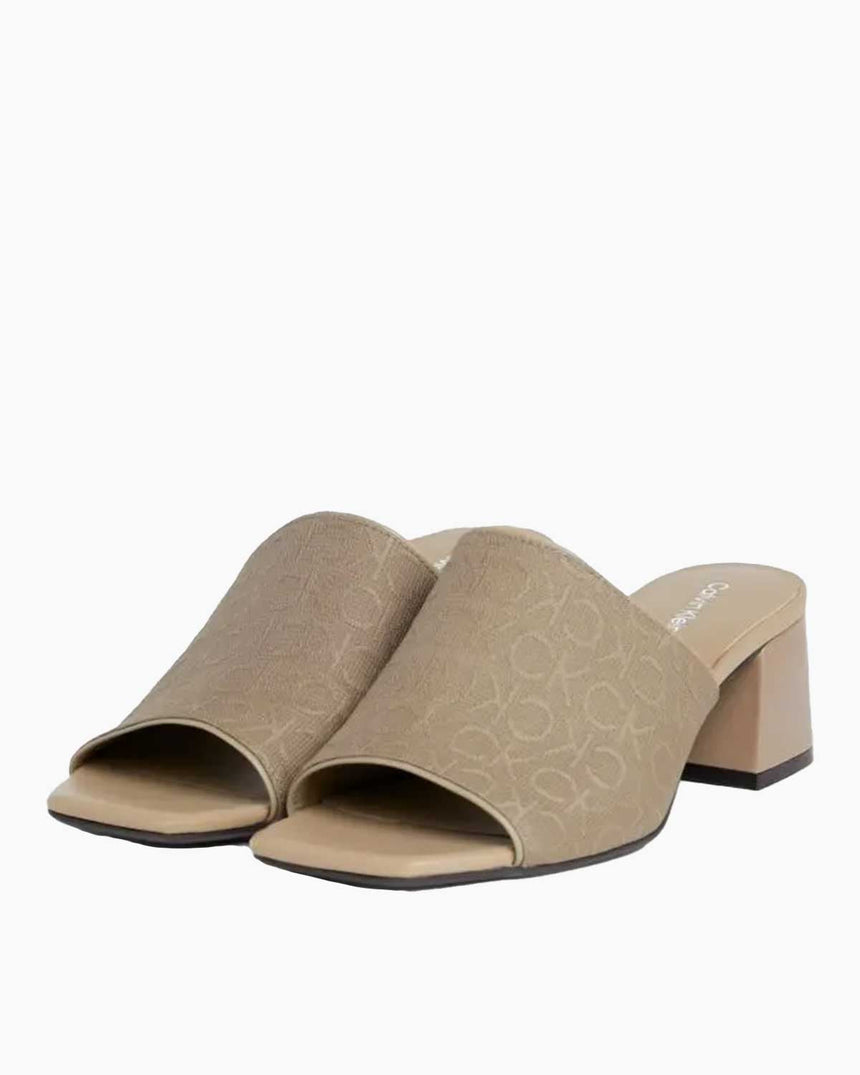 Calvin Klein Heel Mule 45mm Mono Jacq Kadın Sandalet Dusky Taupe