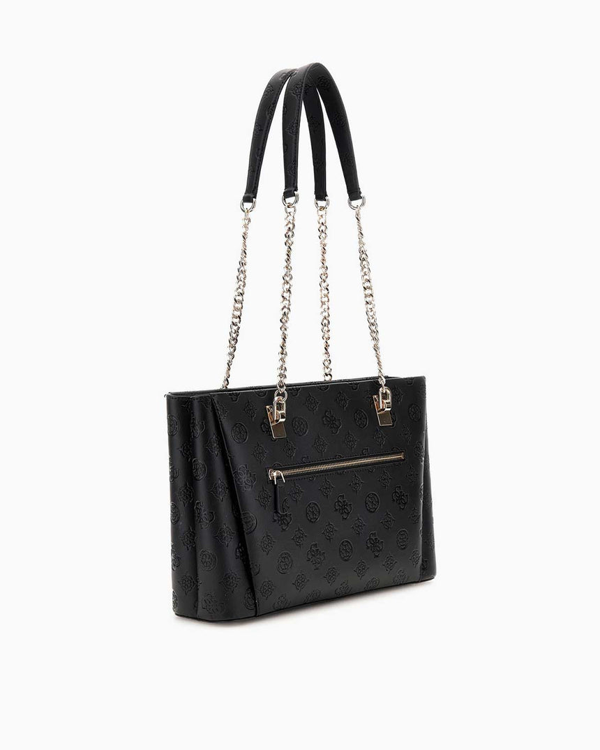 Guess Tisha 3 Kadın El Çantası Black Logo