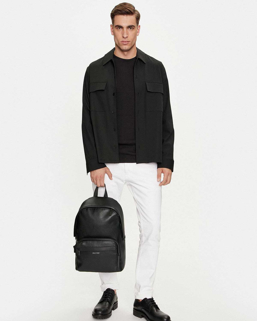 Calvin Klein Must Campus Backpacks Sırt Çantası Ck Black Saffiano