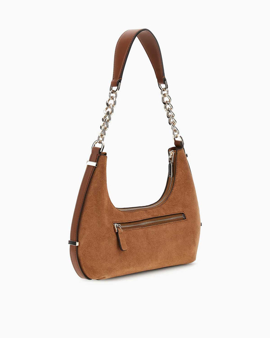 Guess Access Erenia Kadın Deri El Çantası Cognac Multi