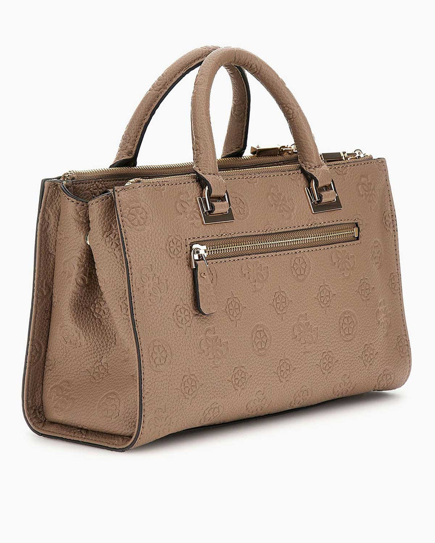 Guess Cresedia Status Logo El Çantası Dark Taupe