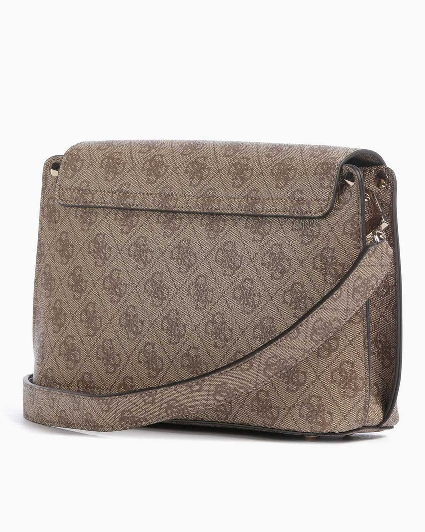 Guess Access Meridian II Kadın Omuz Çantası Latte Logo