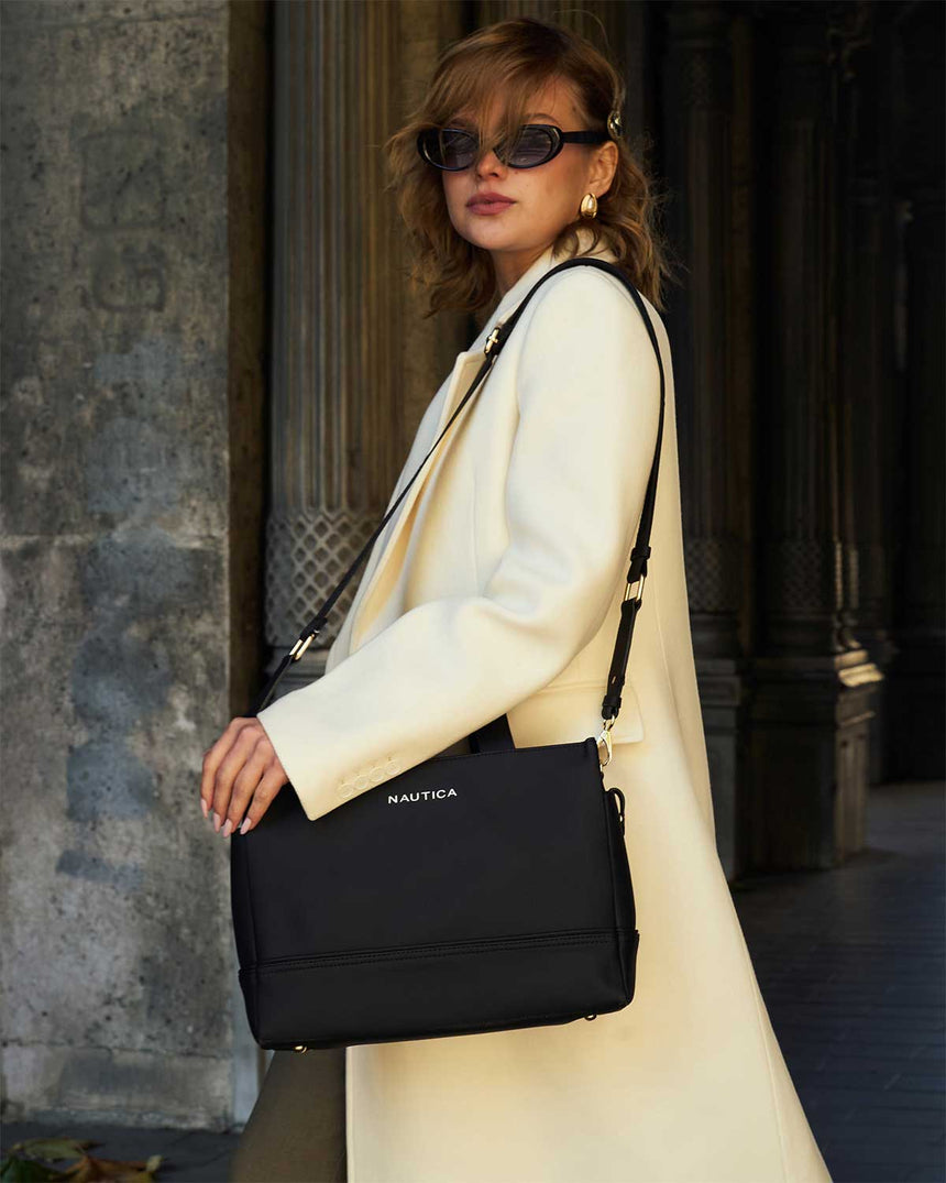 Nautica Logolu El Çantası Siyah