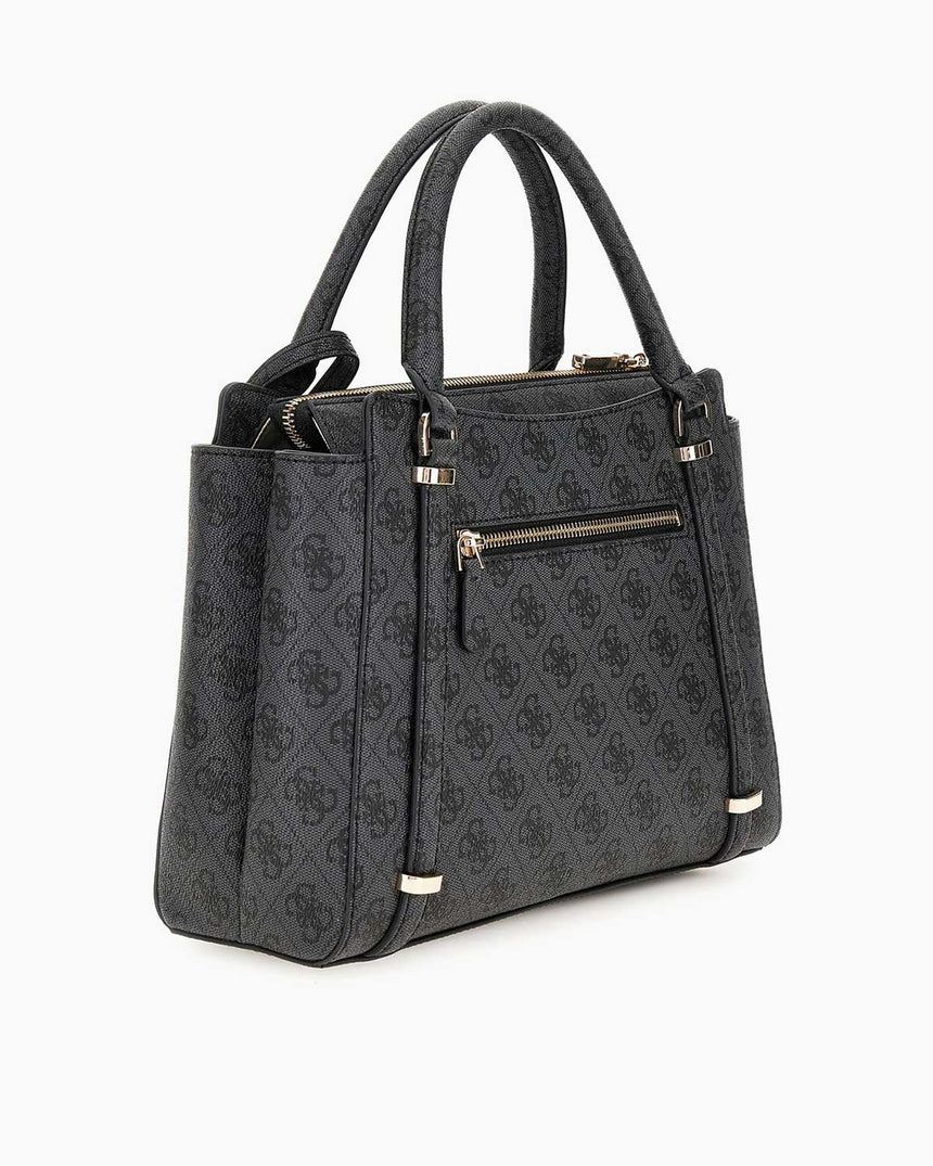 Guess Eco Erica Satchel El Çantası Coal Logo