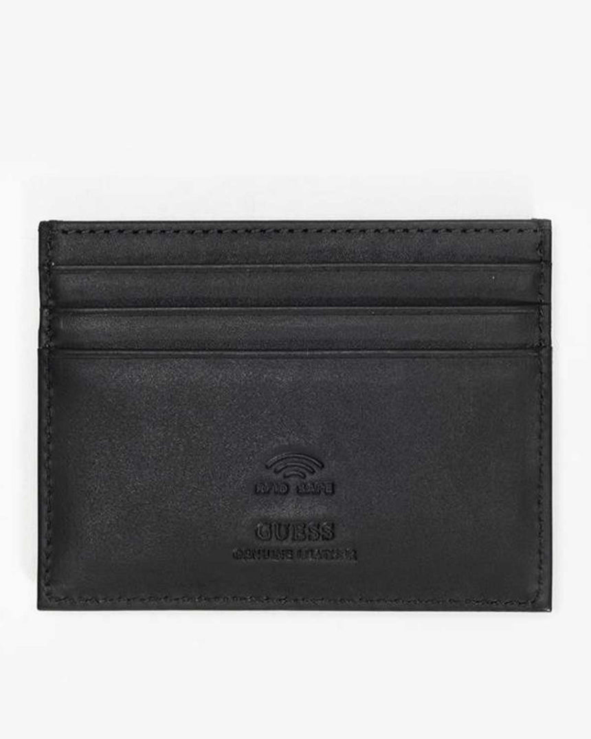 Guess Milano Erkek Deri Kartlık Cüzdan Black/White