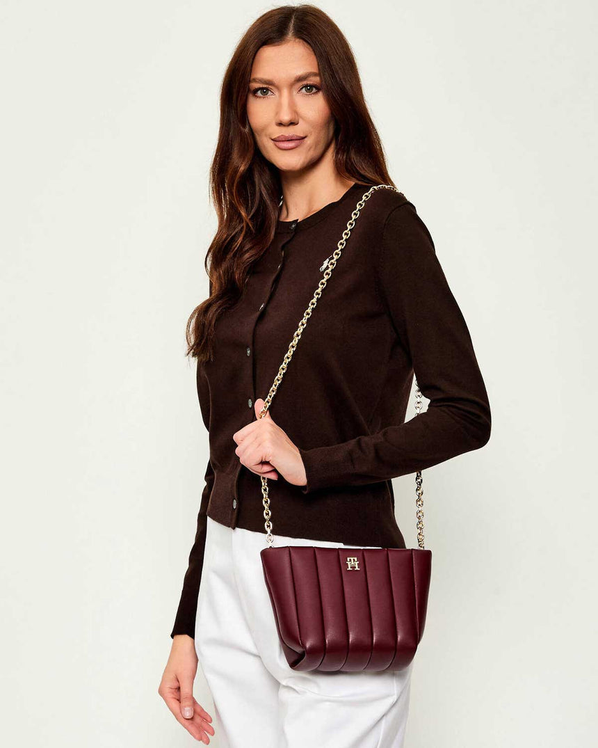 Tommy Hilfiger Grace Mini Kadın Çapraz Askılı Çanta Deep Rouge