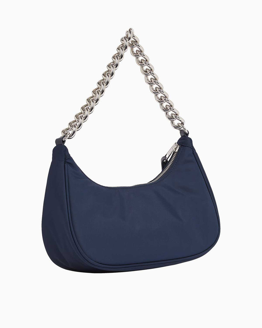 Tommy Hilfiger Iconic Kalın Zincirli Omuz Çantası Dark Night Navy