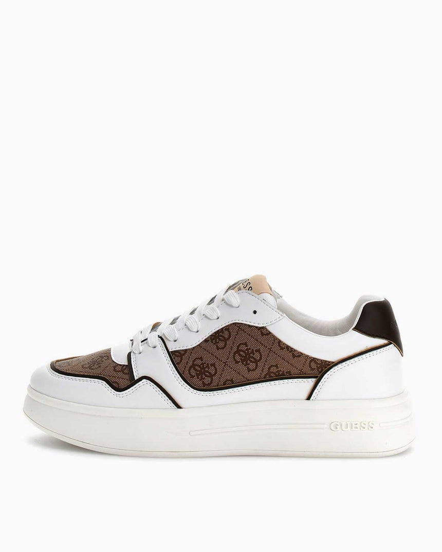 Guess Winno Monogram Detaylı Sneaker Beige / Brown