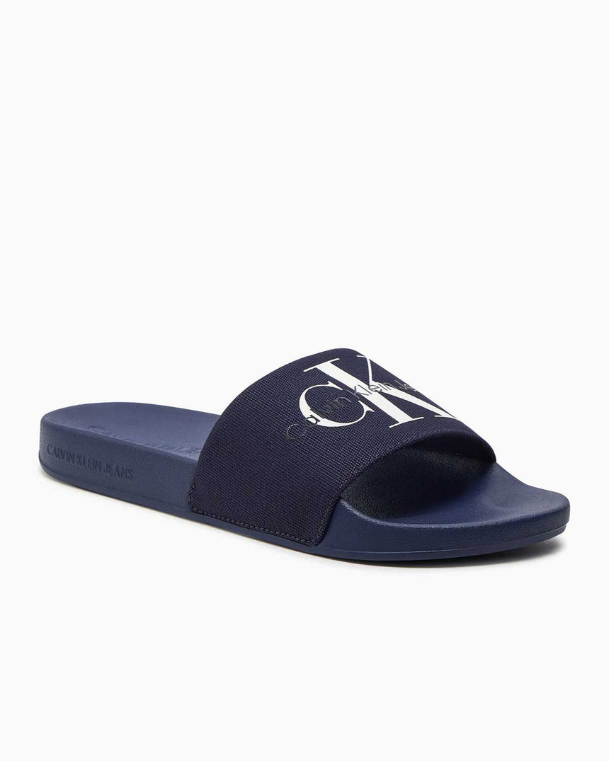 Calvin Klein Slide Monogram Erkek Terlik Navy