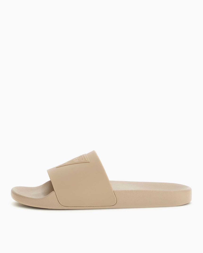 Guess Logo Plaj Terlik Taupe