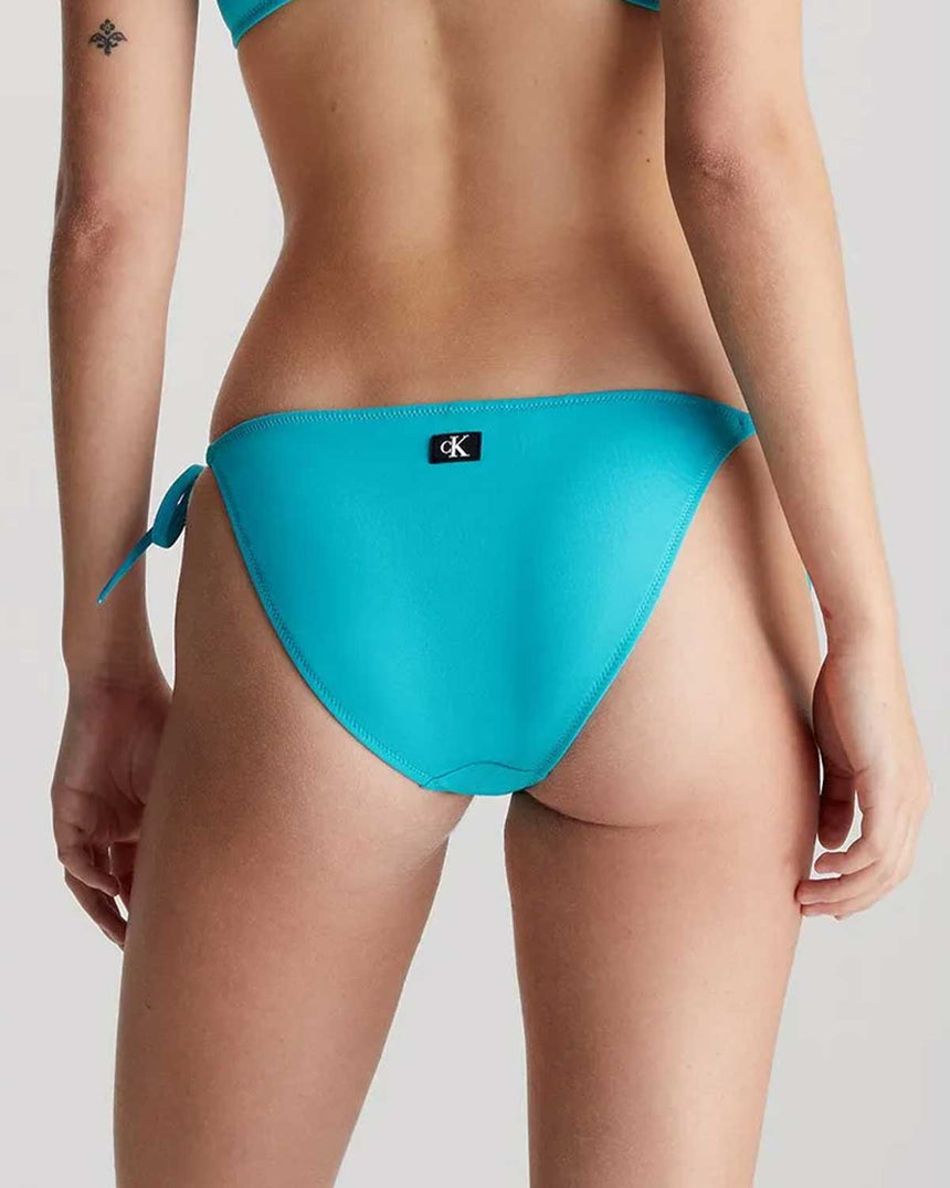 Calvin Klein String Side Tie Bikini Altı Saltwater Aqua