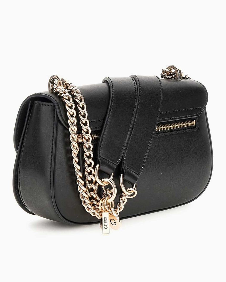 Guess Daryna Convertible Mıknatıs Kapaklı Omuz Çantası Black