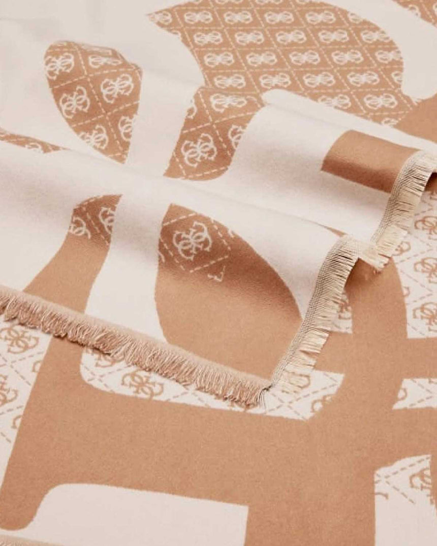 Guess Jacquard Kadın Eşarp Beige