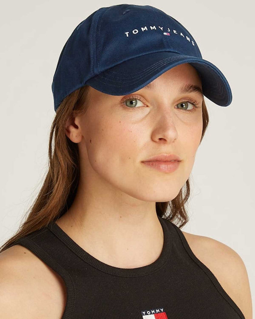 Tommy Hilfiger Linear Logo Şapka Dark Night Navy