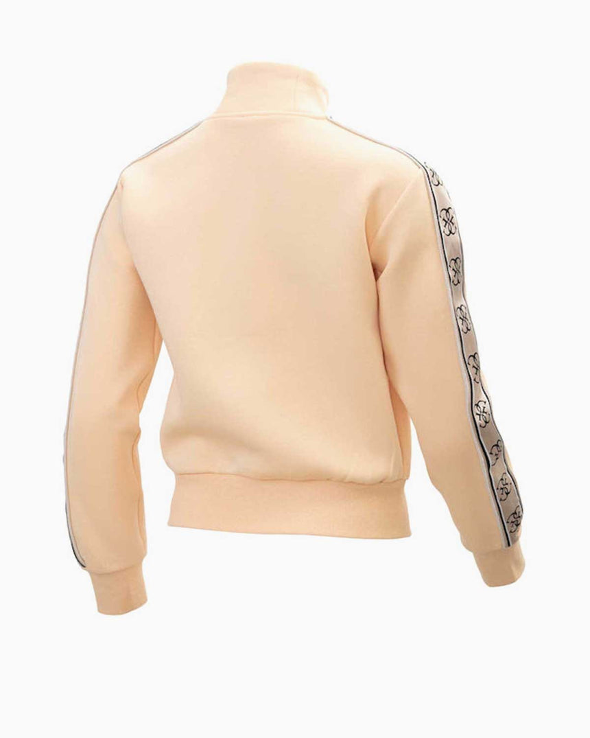 Guess Britney Logo Şeritli Fermuarlı Sweatshirt