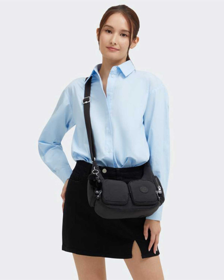Kipling Rikka S Çapraz Askılı Çanta Black Noir