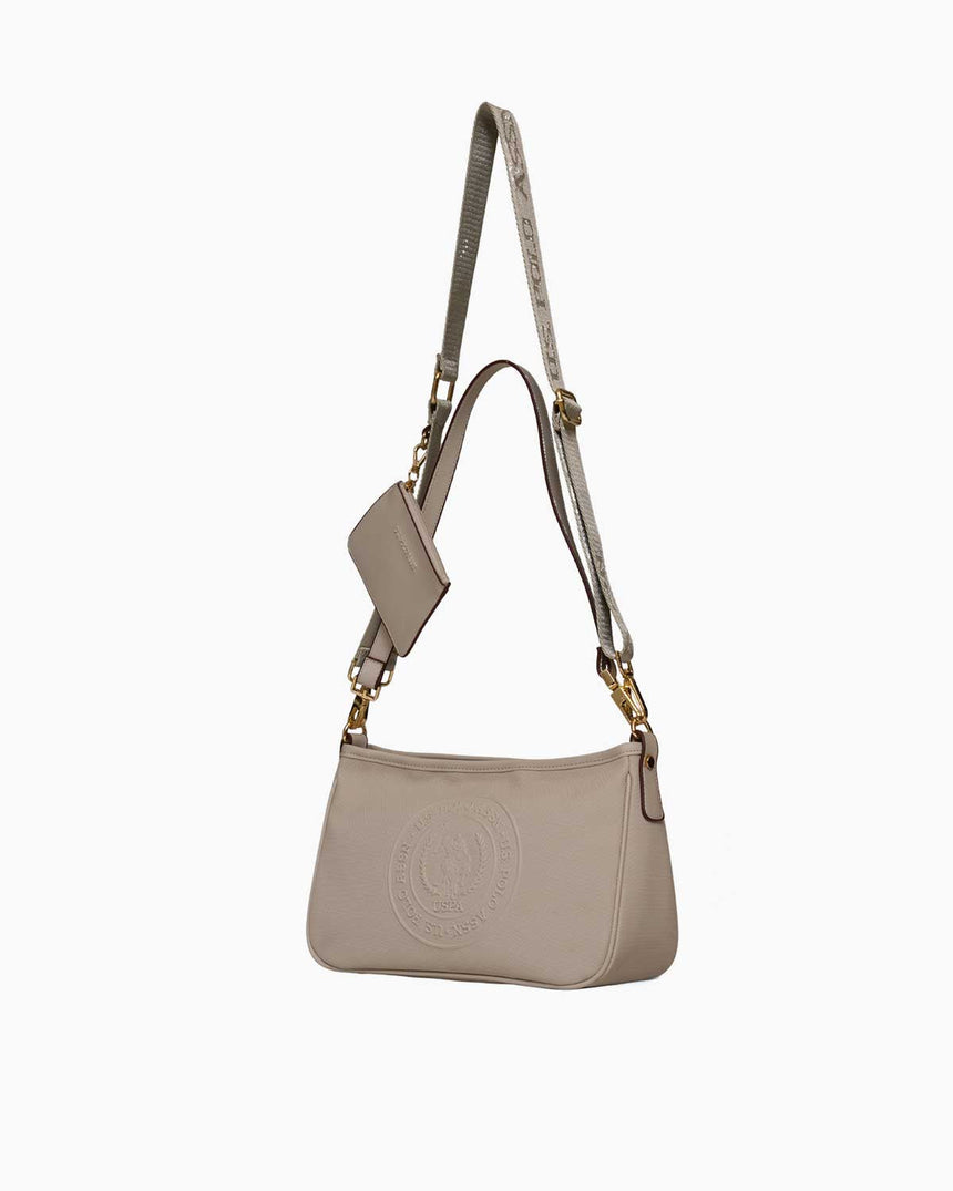 Us Polo Assn Mini Cüzdan Detaylı Omuz Çantası Taş