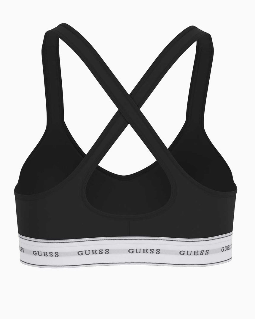 Guess Carrie Padded Triangle Bralet Jet Black